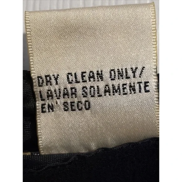 Vintage Ice Black 100% Silk Asymmetrical Sz 14 Whimsigoth Grunge Beaded Fairy - Picture 5 of 6